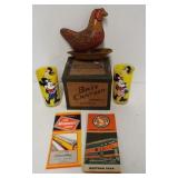 Vintage items including Bait Canteen, (2) H. J.