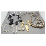 (4) Costume necklaces featuring various beads