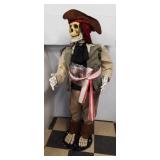 Large animated skeleton pirate with microphone