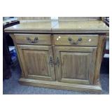 Thomasville oak buffet with two drawers and