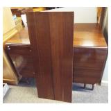 Vintage double drop leaf dining table with two