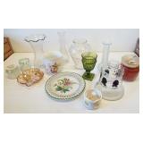 Glassware items including vases, made in Italy