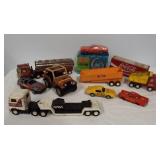 (9) Die cast vehicles including Buddy L, Tonka,