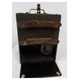 Vintage Victrola hand lining fishing box.