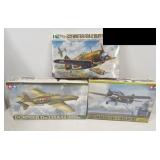 (3) Tamiya 1:48 Scale plane model kits including