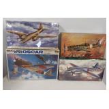 (4) Hasegawa plane model kits including (2) 1:72