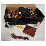 (75+) Vintage toy cowboy, Indians, farm animals,