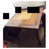 Wood gaming table. Measures 30" h x 34" w x 34"