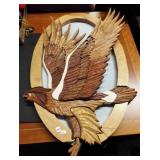 Large wood eagle puzzle. Has been glued together.