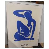 Henri Matisse Blue Nude framed art piece.