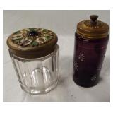 Vintage purple glass power shaker with hand