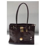 Vecceli Italy reptile skin style handbag.