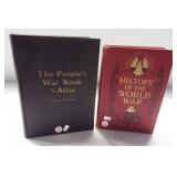(2) Vintage hard cover war history books