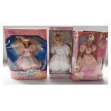(3) Various fashion dolls including Barbie