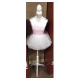 Decorative ballerina dress form display. Measures