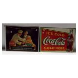(2) Metal Coca-Cola signs. Both measure 12" x