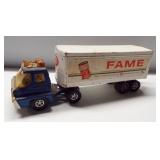 1966 metal IGA semi truck. Measures 21" long.