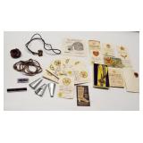 Vintage items including Tru-Fold Co. instructions