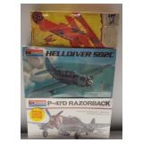 (3) Model kits including Monogram 1/48 Scale