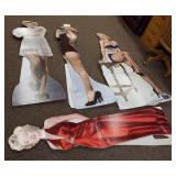 (4) Marilyn Monroe stand up figurines. Note: Show