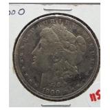 1900-O Morgan silver dollar.