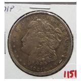 1921 Morgan silver dollar.