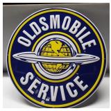 Oldsmobile Service metal sign. Measures 23.5"