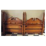 Pair of Heywood Wakefield single size beds