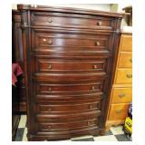 Hooker six drawer cherry wood colored dresser.