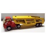 Vintage metal Tonka car carrier. Measures 28"