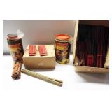 Various box full of assorted Lincoln Logs.