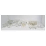 (22) Clear glass items including platters, cream