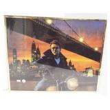 Framed James Dean poster. Measures 16" x 20".