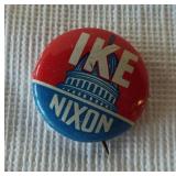 Small Ike/Nixon political pin.