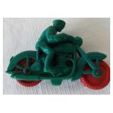 Vintage Auburn rubber motorcycle toy.