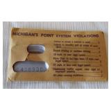 1961 NOS Set of license plate tabs.