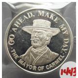One ounce .999 Clint Eastwood "Go Make My Day"