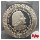 One ounce .999 1492-1992 Christopher Columbus