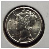 1935 BU Mercury dime.