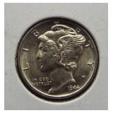 1944 BU Mercury dime.