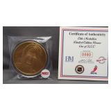 Patrick Roy limited edition bronze medal with