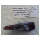 Rare banded desert amethyst. Navaho Indians use