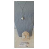 Natural fresh water pearl necklace and earrings,