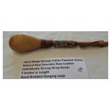 Hand made Navajo Indian Papoose rattle made of