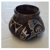 Hand made Native American pottery vase by Acoma