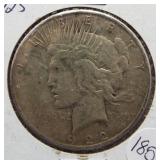 1922-S Peace Silver Dollar.