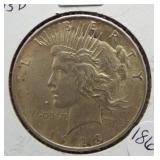1923-D Peace Silver Dollar.