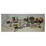 Vintage items including ashtrays, costume