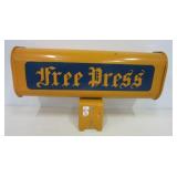 Vintage metal Detroit Free Press newspaper holder