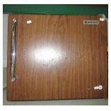 Sanyo mini fridge. Measures 15.75" h x 18.5" w x